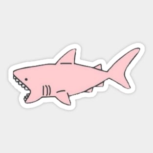 pink shark Sticker